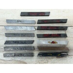 Assorted Brands Lot  Of 13 High Speed Lathe Cutting Tool 3/8" Blank Bits